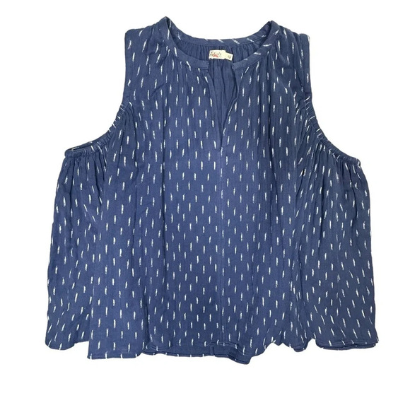 NWOT Faherty Women's Eliza Tank in Midnight Ikat. Sz: S - Picture 3 of 8